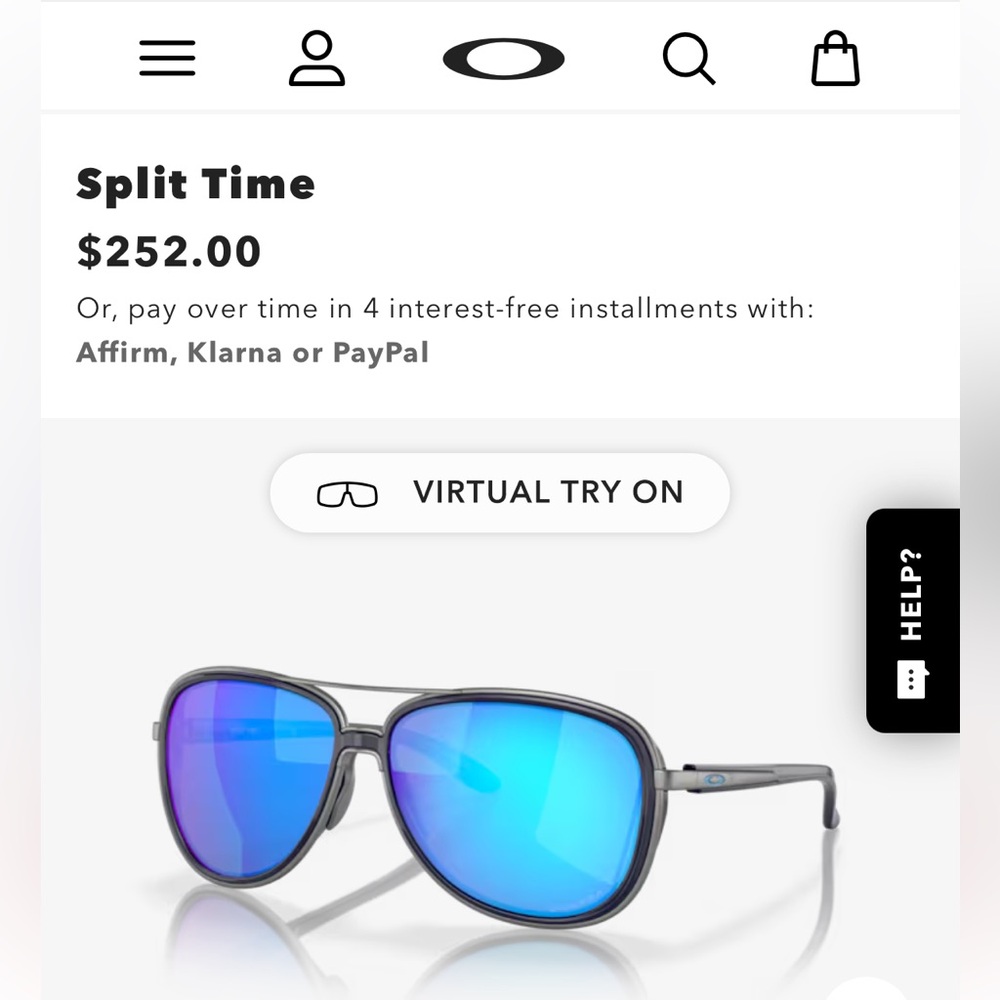 Oakley Split Time Prism sapphire polarized sunglasses - Navy Frame